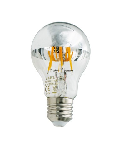Laes 988420 standard led cúpula plata regulable 220v 6w 2700k E27