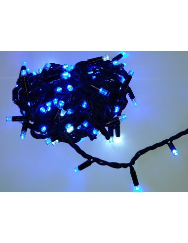 Guirnalda exterior (IP44) conectable 100 led azul 9 metros