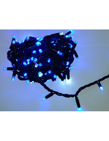 Guirnalda exterior (IP44) conectable 100 led azul 9 metros