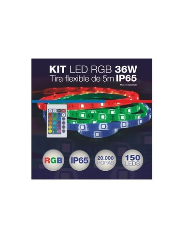 ELECTRO DH KIT TIRA LED 5 METROS RGB CON MANDO