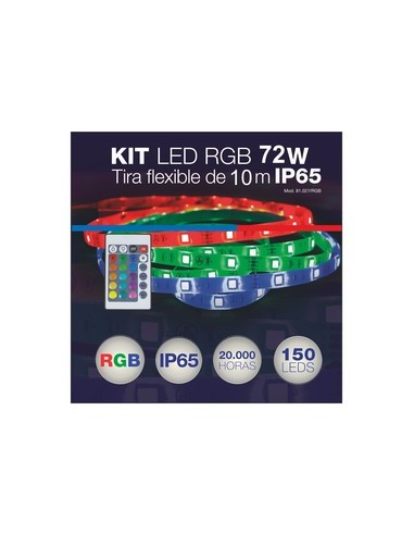 ELECTRO DH KIT TIRA LED 10 METROS RGB CON MANDO