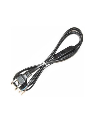 Electro dh 11.578/n kit cable 2 metros negro con macho e interruptor