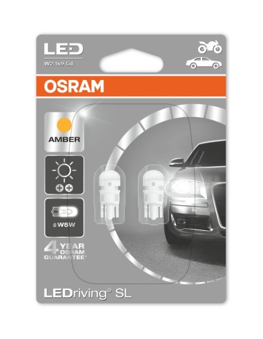 OSRAM 2880YE BOMBILLA LED WEDGE 12V 1W AMBAR