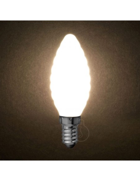 AMARCORDS ML707 LED VELA RIZADA OPAL 220V 4W 2700K E14