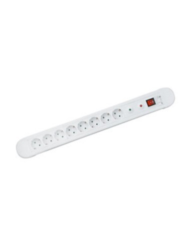 Electro DH 36.257/B base 8 enchufes blanco con interruptor