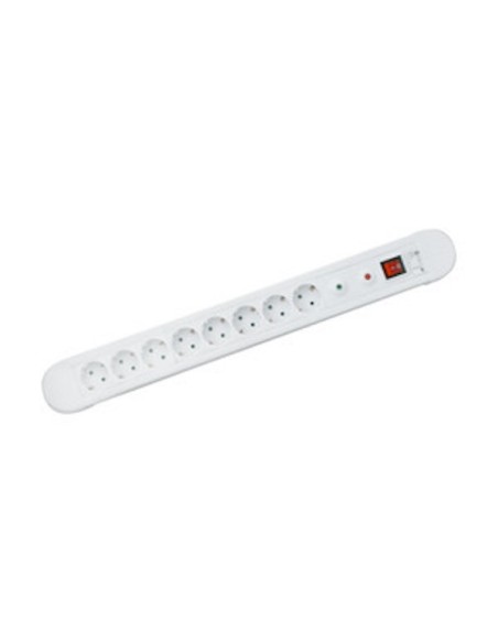 Electro dh 36.257/B base 8 enchufes blanco con interruptor