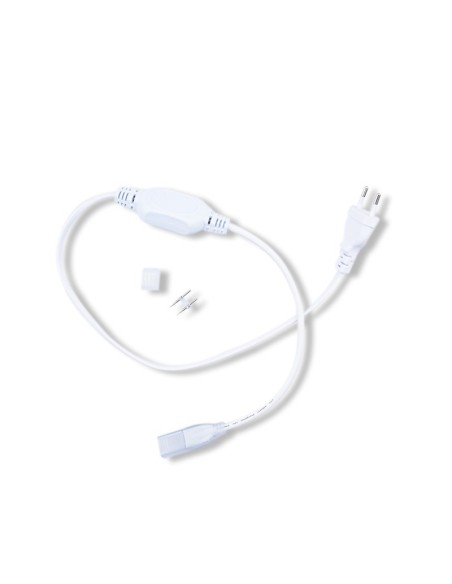 Vision-EL 749836 cable de alimentación + conector 2 pin + tapa final para tira de led 230v