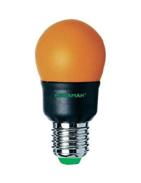 Megaman ga607or esférica bajo consumo ping pong naranja  230v 7w E27