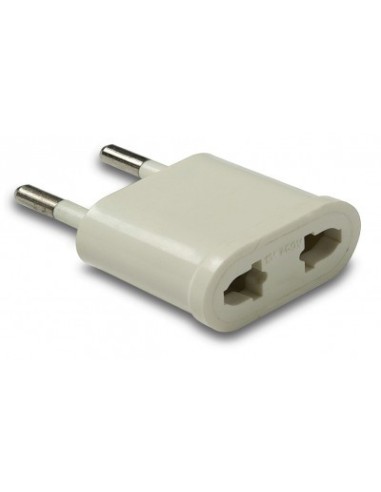 ADAPTADOR ENCHUFE PLANO AMERICANO Y TOMA DE TIERRA A ENCHUFE