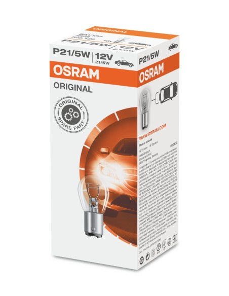 Osram 7528 lámpara auto p21/5w 12V Bay15d