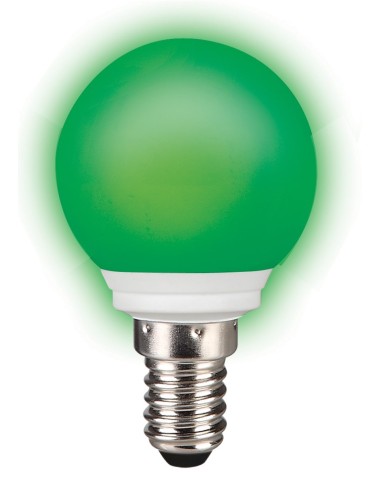 Sylvania 0026891 esférica led verde 220V 0,5W E14