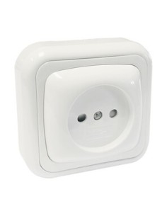 Electro dh 36.480 enchufe de superficie blanco sin toma...