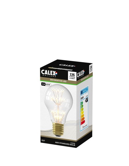 Calex 474454 Pearl standard led 240V 1,5W 2100K E27