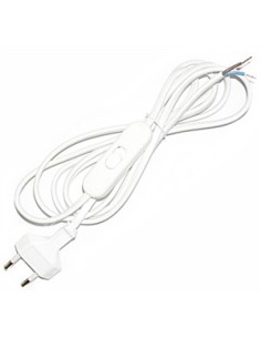 CABLE 2 METROS BLANCO CON INTERRUPTOR