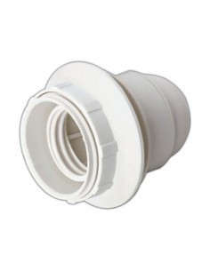 PORTALAMPARAS E27 COLOR BLANCO CON ARANDELA PORTAPANTALLAS