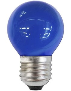 INCANDESCENTE ESFERICA COLOR AZUL 240V 25W E27
