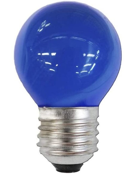 INCANDESCENTE ESFERICA COLOR AZUL 240V 25W E27