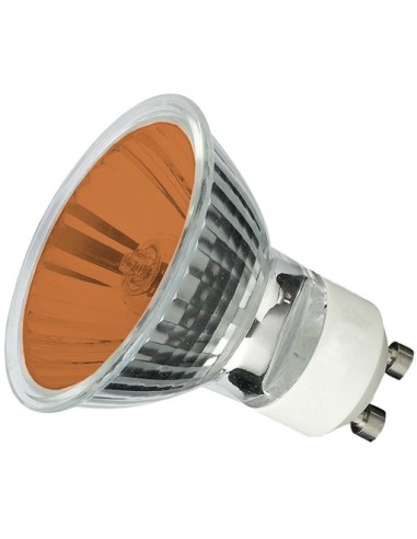 HALOGENA PAR16 COLOR AMBAR 220V 50W 40º GU10