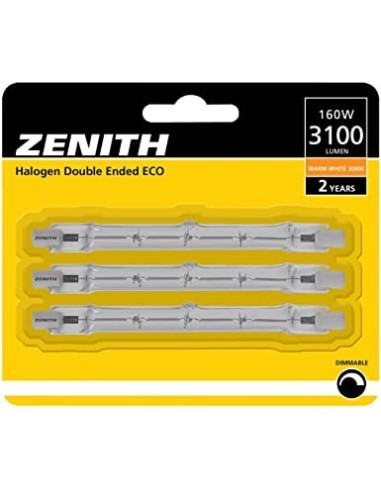 Zenith-Sylvania blister 3 halógenas lineales 118mm 230v 160w R7s