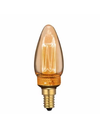 Laes 990867 ámbar vintage vela led regulable 220V 2,3W 1800K E14