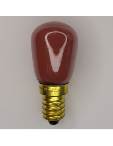 INCANDESCENTE PEBETERO 230V 10W E14 COLOR ROJO