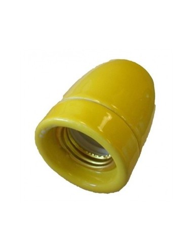 F-Line porta E27 cerámico vintage amarillo