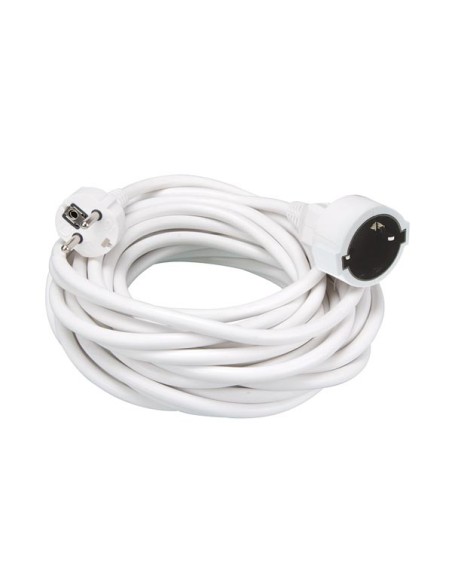 Perel ec10-g alargador 10 metros toma de tierra color blanco