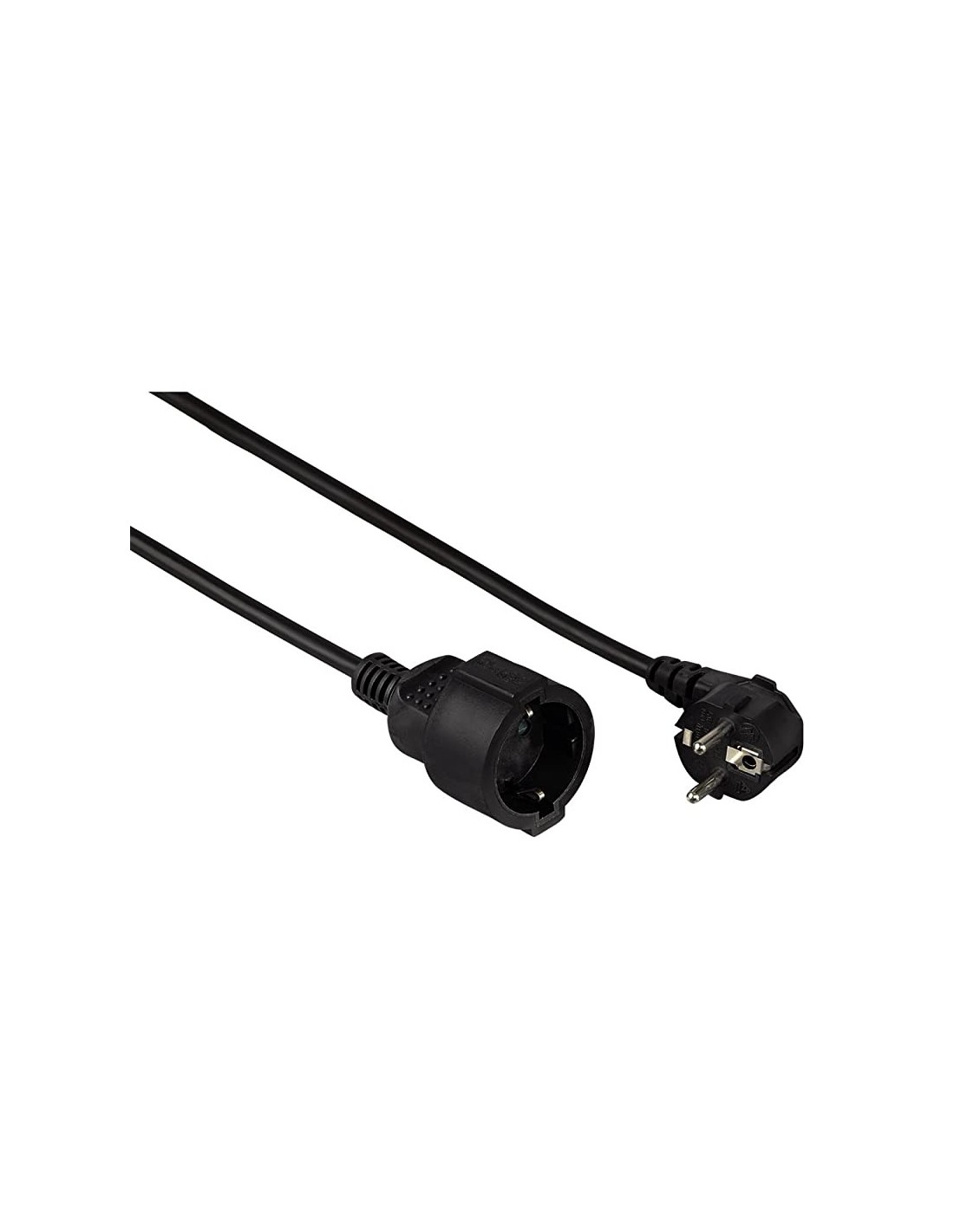 Cable alargador lineal 10A 2 polos 3 metros NEGRO