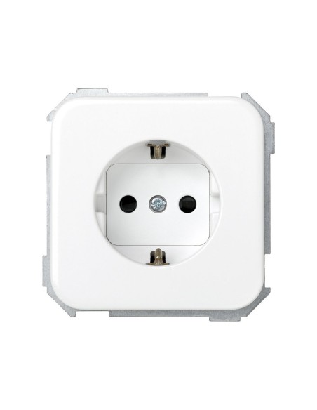 Simon 31432-60 enchufe shuko 2p toma de tierra color blanco