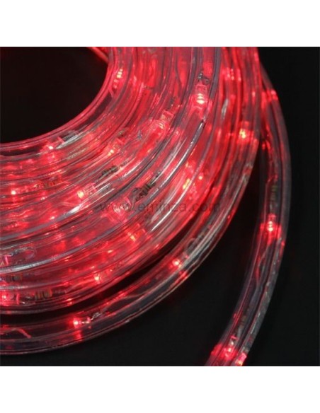 Bobina 90 metros cordon luminoso color rojo