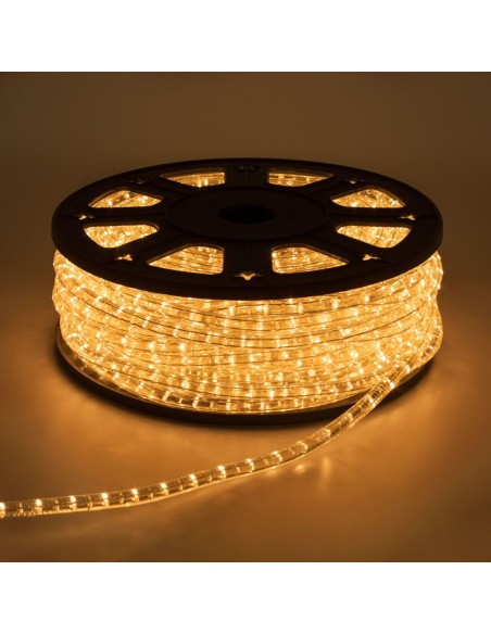 BOBINA 90 METROS CORDON LUMINOSO COLOR AMARILLO
