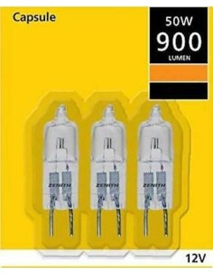 Zenith-Sylvania blister 3 halógenas 12v 50w GY6.35