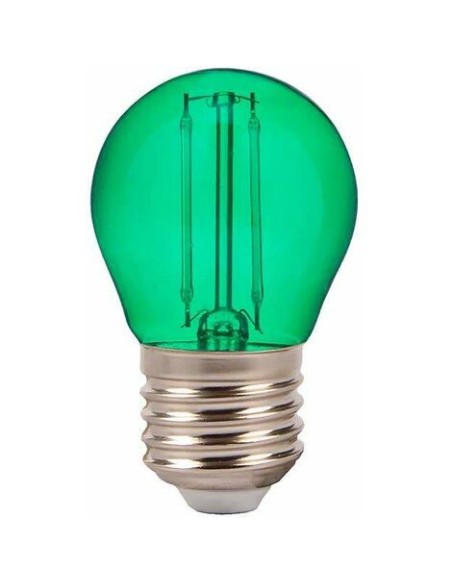 Prilux bombilla incanadescente esférica verde transparente 240v 15w E27