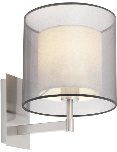 Faro 68544 aplique pared modelo Saba niquel mate E27