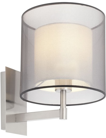 Faro 68544 aplique pared modelo saba niquel mate E27