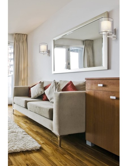 Faro 68544 aplique pared modelo saba niquel mate E27