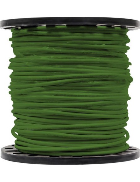 Cable eléctrico liso plástico color verde 2X0,75