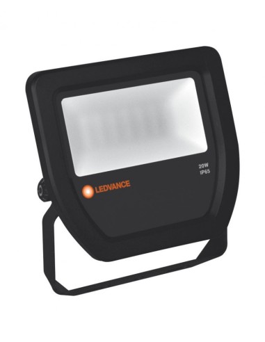 Ledvance floodlight foco exterior negro 220v 20w 3000k