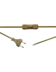 Electro dh 11.576/t kit cable 2 metros dorado con macho e...