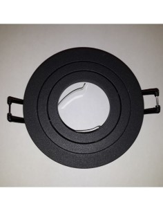 IGLUX 10191-NE ARO REDONDO NEGRO BASCULANTE PARA DICROICAS