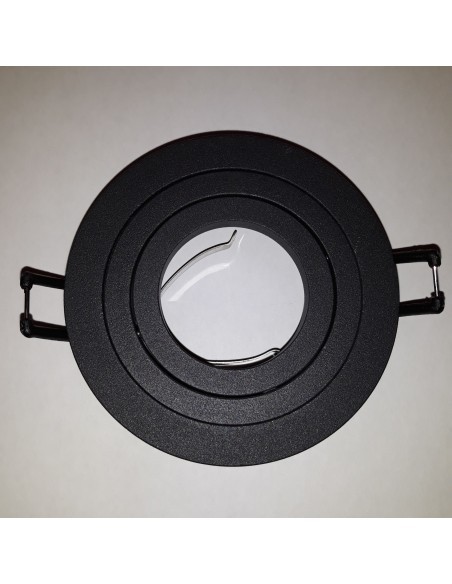 Iglux 10191-ne aro redondo negro basculante para dicroicas