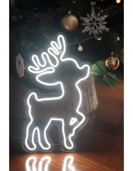 NEON LED RENO PEQUEÑO 40 X 20CM COLOR BLANCO FRIO