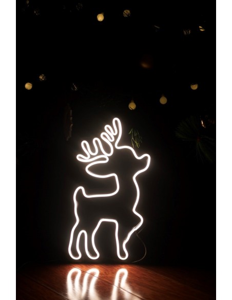 NEON LED RENO GRANDE 50 X 25CM COLOR BLANCO CALIDO