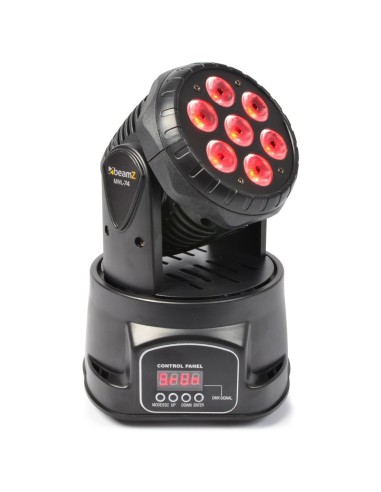 Beamz 150.518 MHL74 mini cabeza movil wash rgb 7 X 10w