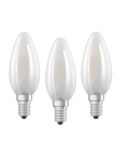 Osram-Ledvance blister 3 X vela led mate 220v 5,5w 2700k E14