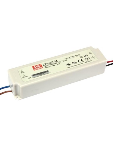 Mean Well LPV-60-12 fuente de alimentación conmutada para tira de led 12V 60W IP67