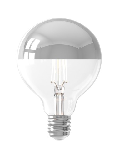Calex1101002600 globo led 95mm vintage regulable cúpula plata 220v 3,5w 2300k E27