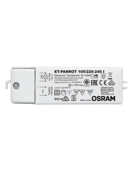 OSRAM ET-PARROT 105/220-240 TRANSFORMADOR 12V 35-105W