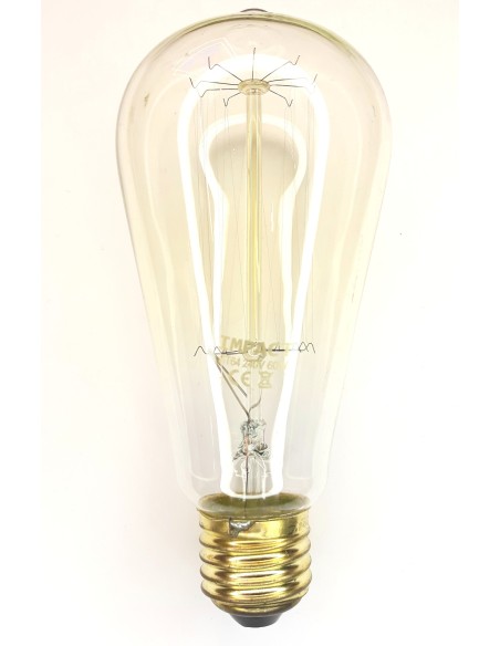 Impact incandescente st64 edison classic lamp filamento vertical 220v 60w E27