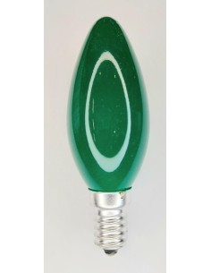Orbitec 005857 incandescente vela color verde 230V 25W E14